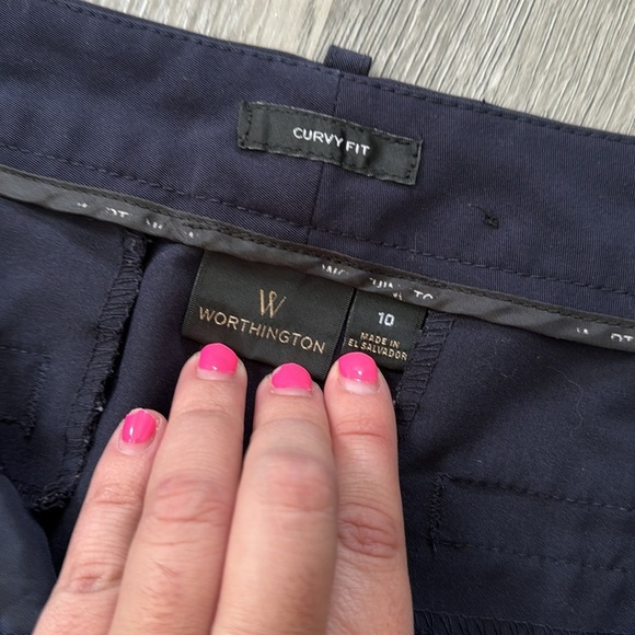 Worthington Curvy Fit Navy Trousers Size 10 - Read Desription! - Picture 4 of 6